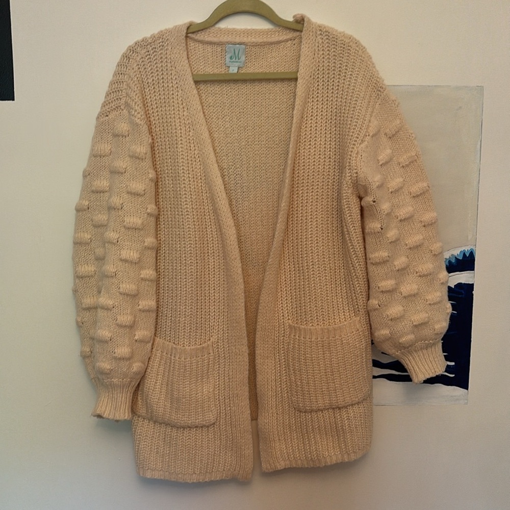 Shop the Mint Cream Chunky Sleeve Cardigan – Women’s Small (Oversized)